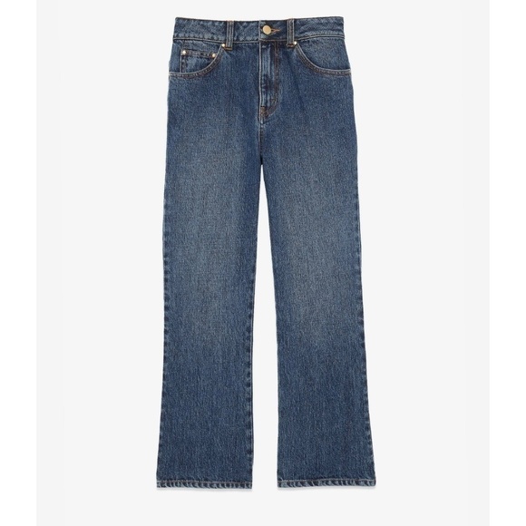 NWT CO Collection Essential Denim High Rise Crop Jeans 4 Baby Flare Boho - Picture 3 of 8